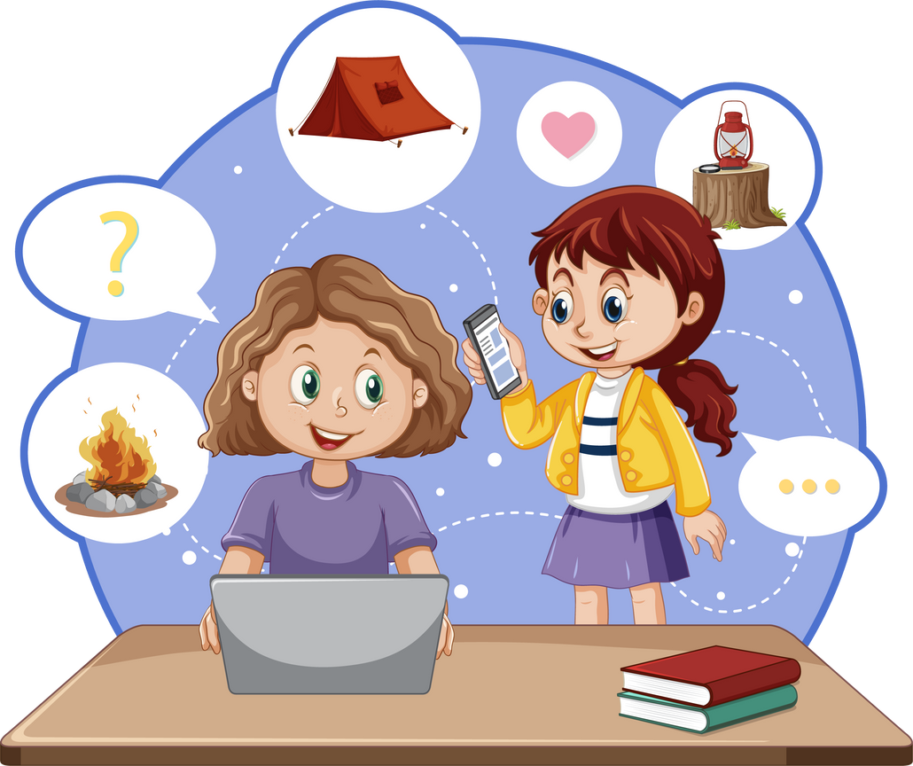 Children Browsing Internet on Their Laptop