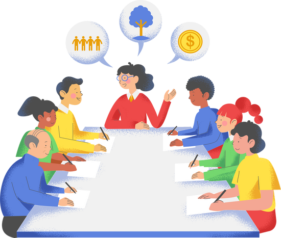 Stippled Blocky Local Government Meeting